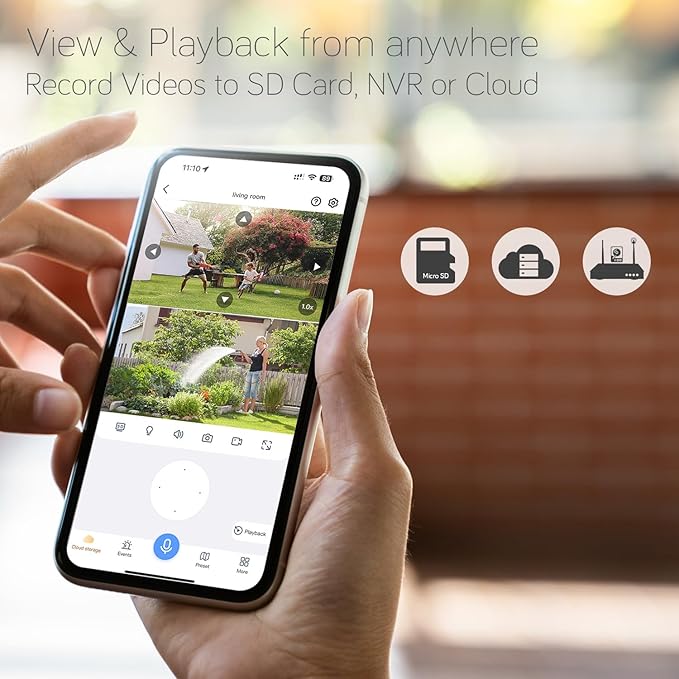 xmartO [WiFi 6 Dual-Lens Camera] 2-in-1 QHD WiFi Home Security Camera with AI Tracking, Pan Tilt Zoom, 5G/ 2.4G Dual Band, Bluetooth Easy Setup (Works Only w WiFi6 NVR, Also Works Standalone)