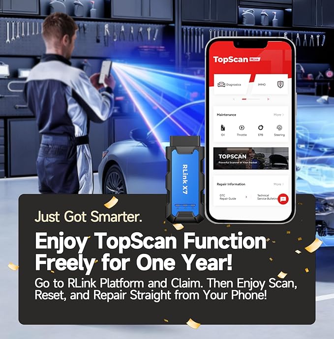 TOPDON J2534 VCI Tool, High-Speed EnhancedJ2534 VCI, J2534 Pass-Thru OEM Functions and Diagnostic Tool, Supports J2534/D-PDU/CAN-FD/DoIP, 8 Vehicle Brands Supported, RLink X7