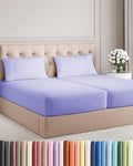 Split King Size 5 Piece Sheet Set - Comfy Breathable & Cooling Bed Sheets Set - Hotel Luxury Bedding for Women, Men, Kids, Teens, Boys & Girls - Deep Pockets, Soft, Wrinkle Free - Oeko-Tex - Lavender