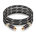 SKW Audiophiles Subwoofer Lock RCA Cable RCA to RCA Multiple Shield with Ultra-high Purity Copper Digital Coaxial Cable for HiFi Systems 4.9ft/1.5m