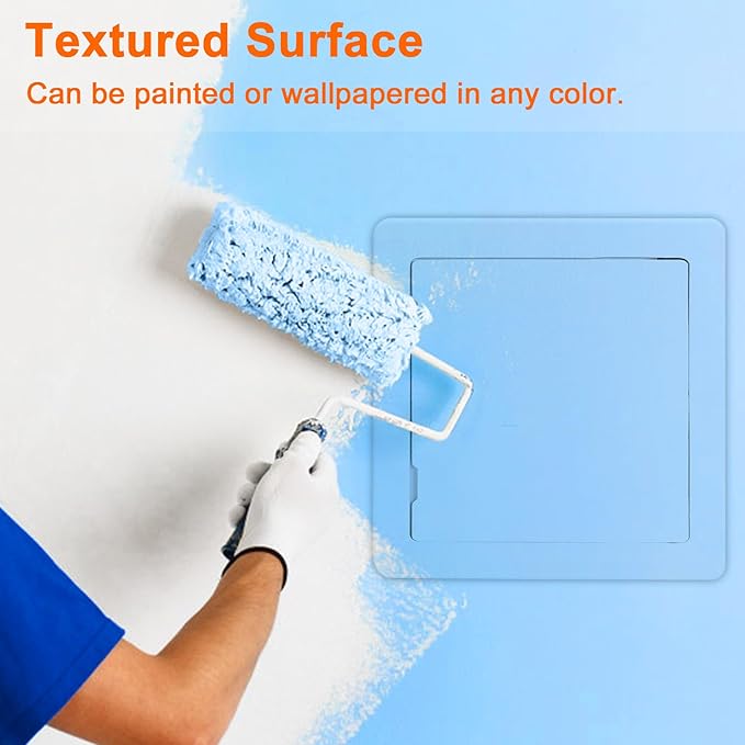 Suteck Plastic Access Panel for Drywall Ceiling 14 x 14 Inch Reinforced Plumbing Wall Access Doors Removable Hinged White 14 x 14