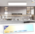 AIKVSXER 1x4 Led Flat Panel Light Surface Mount-6 Pack, 50W 5500Lm Dual Selectable 5CCT 3000K/4000K/5000K/5700K/6500K and Wattage 30-50W 0-10V Dimmable Ceiling Light Fixture for Kitchen/Laundry