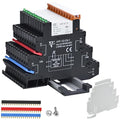 10Pcs Miniature Relay 24V DC, 24V AC 6Amp SPDT with LED Indicator with Socket 41F-1Z-C5K with Din Rail Silm Signal Relay for PLC
