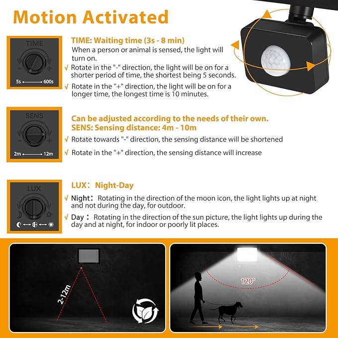 YANYCN 2 Pack 150W LED Motion Sensor Flood Light, 5000K Daylight, IP66 Waterproof, 17000 Lumens, Outdoor Security Dusk to Dawn Light for Garage, Front Porch, Barn