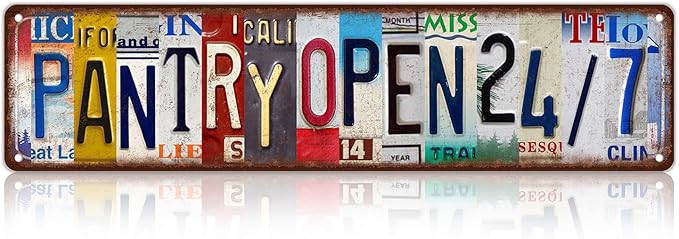 Vintage Pantry Wall Decor Street Signs Home Bar Coffee Metal Tin Signs 16 x 4 Inches