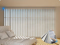 Blindify Motorized Vertical Blinds, Blackout Sliding Door Shades Smart Vertical Blinds Remote Control, Fabric Sample