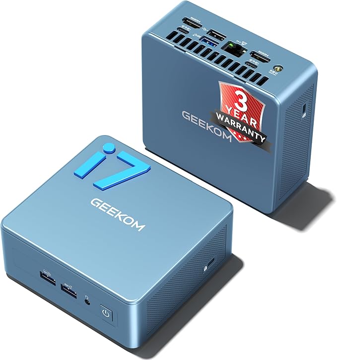 GEEKOM Mini PC IT13[Best Intel NUC13 Alternative] with Intel i7-13700H, 32GB RAM/1TB SSD (Expandable,Not LPDDR), Windows 11 Pro Desktop PC for Home&Office, USB4/8K UHD/WiFi 6E/BT5.2/SD/3-Year Coverage