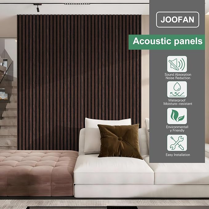 Premium Acoustic Wood Slat Wall Panels – Noise-Reducing Sound Absorption Panels for Home Theater, Studio & Office | Modern Decorative Slat Walling for Echo Control | Eco-Friendly & Easy to Install