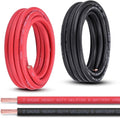 Shirbly 2 Gauge Battery Cable, 15FT Red + 15FT Black 2 AWG Pure Copper Wire Welding Cable, for Automotive, Battery, Solar and Generator, Standard USA OFC Wire