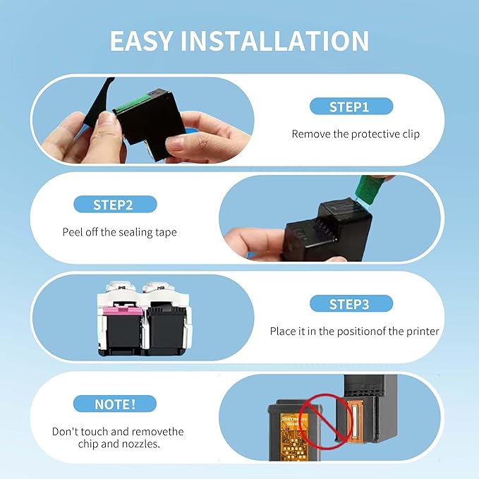 62XXL Black Extra Large Capacity 2600 Pages High Yield Replacement for hp 62xl Ink Cartridge Combo Pack Compatible for Envy 5540 5541 5542 5543 5544 5545 5547 5548 5549 5640 56425643 5644 5660