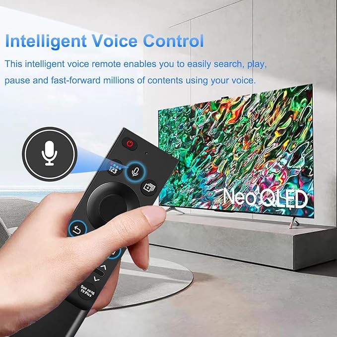 Voice Replacement Remote for All Samsung TV QLED 4K 8K UHD/Crystal UHD 4K/ NEO QLED SeriesTVs Q60A Q70A Q80A QN85A QN90A QN800A Series