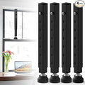 Gadgetzan 4 Pack Window Security Bars Adjustable 11"-18",Portable Short Sliding Window Lock Bar for Child Safety/Anti-Theft,Window safety lock with Rubber Base for Vertical and Horizontal Window-Black