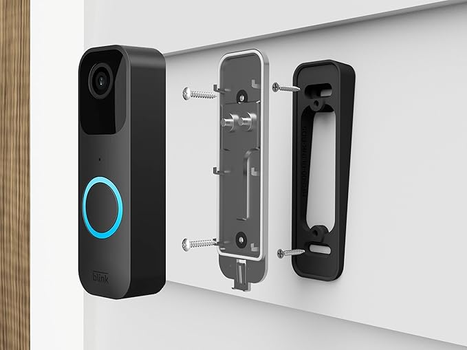 Hidden River Lab Angle Wedge Mount for Blink Video Doorbell (1st Generation) – Plastic Mounting Bracket Only (No Doorbell Included) – Black