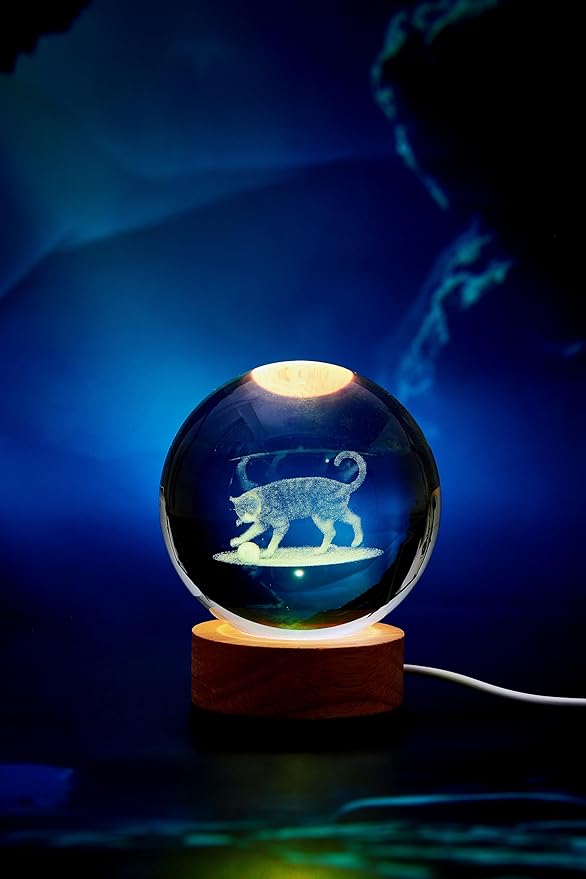 3D LED Cat Night Light, 16 Color Changing Lamp with Dimmable Remote Control