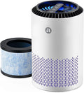 AROEVE Air Purifiers for Bedroom Home, 3 Layer Filter for Smoke Pollen Allergies Pet Dander Odor, Sleep Mode, Energy Saving, 4 Speeds, Timer for Office, Dorm, MK01A White+Blue