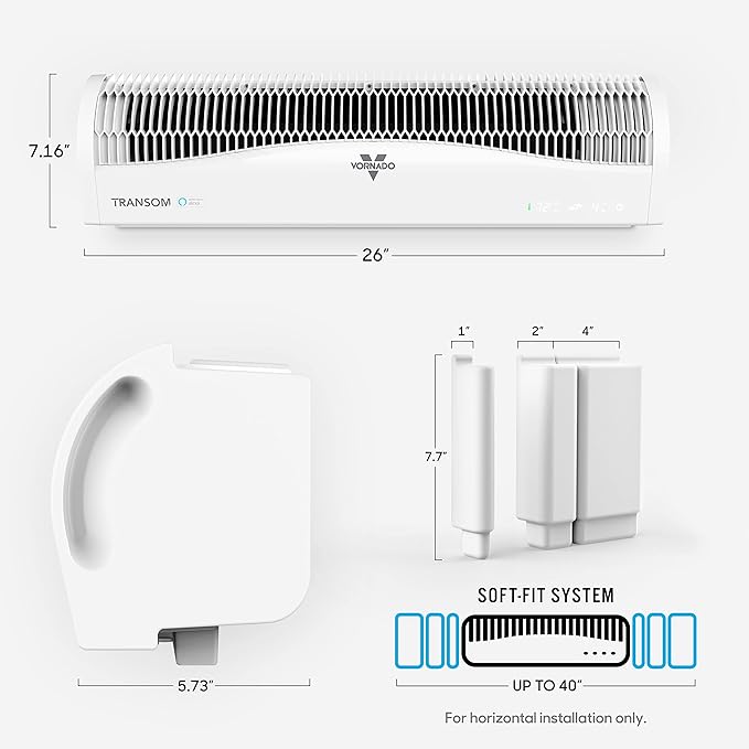 Vornado TRANSOM AE Window Fan Works with Alexa, 4 Speeds, Reversible Exhaust Mode, Weather Resistant Case, Whole Room,White