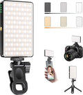 SEAEYES 120 LED Video Light, Portable USB Photo Light Dimmable 2500-9000K CRI 95+ 5000mAh Battery with Tripod with Colored Filters and Clip, Photo Lamp for Phone/iPad/Laptop/Camera