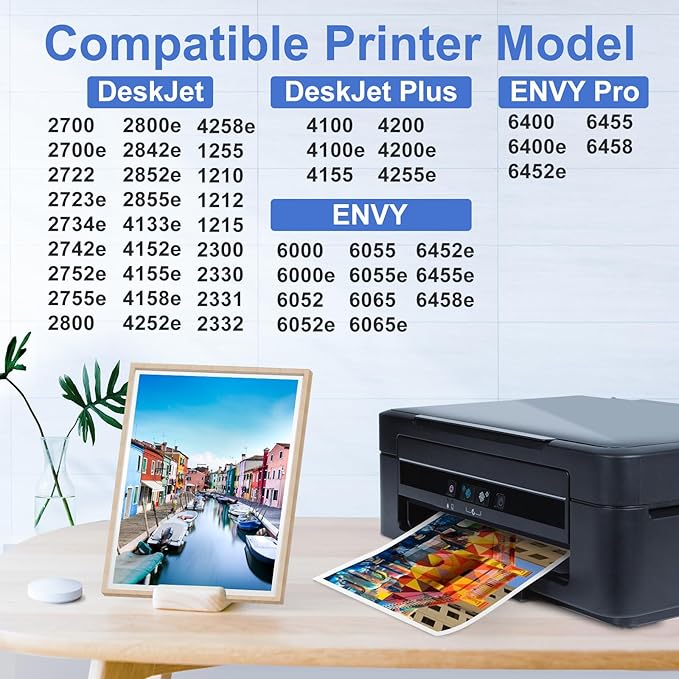 67XL Black Ink Cartridge for HP Ink 67 Replacement HP 67 Black Ink Cartridge HP67 HP67XL Envy 6055e 6000 6455e 6400 6458e DeskJet 2755e 2700 2700e 2752e 2734e 4155e 4100e Printer Ink HP 67 XL