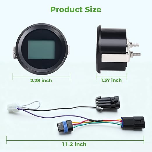 10L0L Golf Cart Battery Monitor Meter for EZGO RXV 2008-up Electric, LED Battery Capacity and Voltage Indicator Meter Only Fit Lead-Acid Batterys Level Indicator Monitor Gauge, OEM# 612314