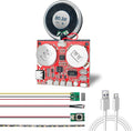 Sound Module, JRGKJCP 16MB Push Button, Magnetron,Light Control Activated Recordable Voice Sound Chip Module with Light Strip,Speaker,for Greeting Card Audiobook, Xmas Presents Boxes, Kids's Toys.