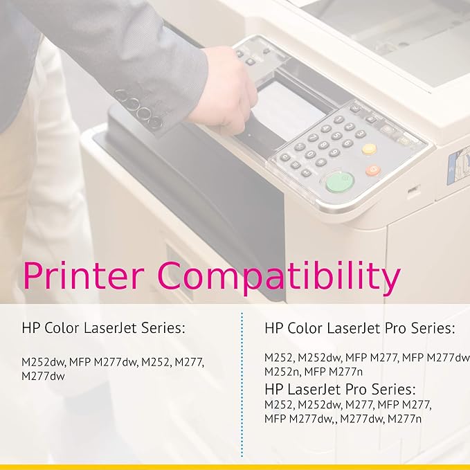 CS Replacement Toner Cartridge Compatible with HP 201X CF400X Black CF401X Cyan CF403X Magenta CF402X Yellow Color Pro MFP M277n Pro M252 Pro M252dw Pro MFP M277 8 Color Set