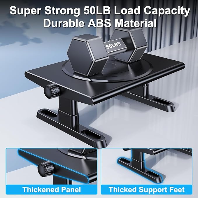 NIFBANG Monitor Stand Riser for Desk,360°Rotation Freely Height Adjustable by Knob,4.4-5.8 Inches,Ergonomic Monitor Stand Mount, Desktop Monitor Stand Riser for Computer,Laptop,Printer,Tv,Black