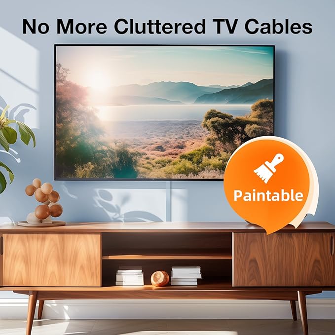 Delamu 157in Cord Hider Wall, TV Cable Hider Cord Covers for Wires on Wall, Large Cable Management Raceway, Paintable Wire Hiders Wire Covers for Cords for TV on Walls, 10 X L15.7 W1.18 H0.6in, White