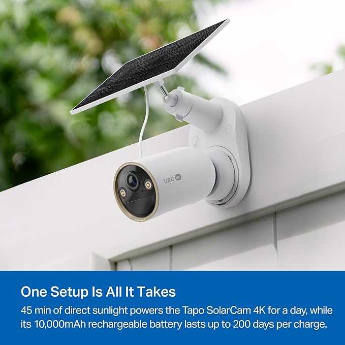 Tapo MagCam 4K Outdoor Wireless Security Camera – Battery Power with Solar Charging, Magnetic Mount, Person/Vehicle Detection, Subscription-Free Local or Optional Cloud, Works with Alexa, C460 KIT