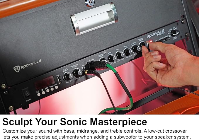Rockville PPA53 Preamp Pro 1U Preamplifier w/Bluetooth, USB/Computer Interface, Multi-Input, High-Fidelity Audio, for Home Studio Recording & Live Sound