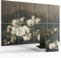 Wall Art Acoustic Panels,70''×47''Sound Absorbing Panels-8-Pack with 60 Adhesive Tabs, Panels for Living Room and Recording Studio, Offices-Stilleven met gitaar en rozen