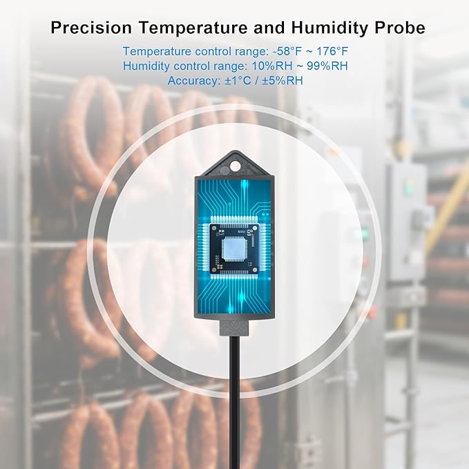 KETOTEK Temperature Humidity Controller Digital Thermostat Module 120V, Heating Cooling Humidification and dehumidification Control 110V 10A, Fahrenheit Display