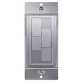 TOPGREENER Elite Series Kalide Dual Load Dimmer Light Switch, Double LED Dimmer Switch, Full Range Dimming, Single Pole, 120VAC, 60Hz, 200W LED/CFL, Neutral Wire Not Required, TGDDS-SV, Silver