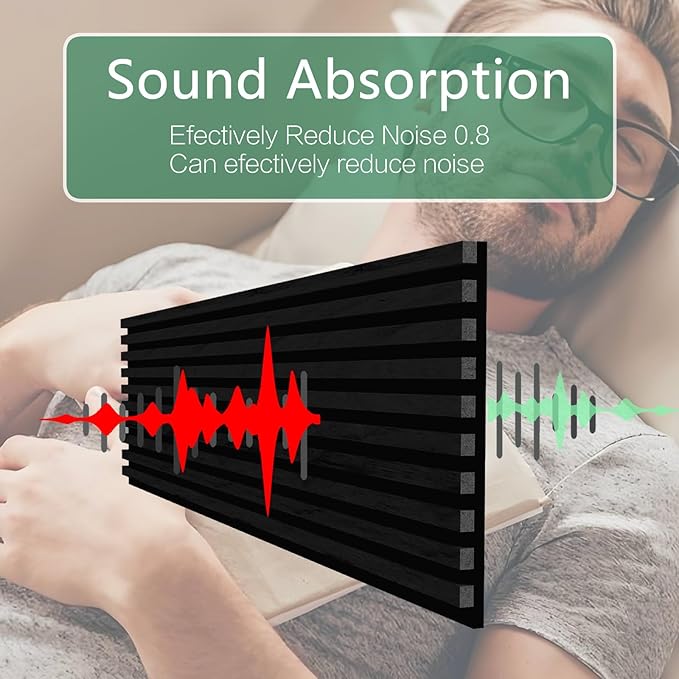 Premium Acoustic Wood Slat Wall Panels – Noise-Reducing Sound Absorption Panels for Home Theater, Studio & Office | Modern Decorative Slat Walling for Echo Control | Eco-Friendly & Easy to Install
