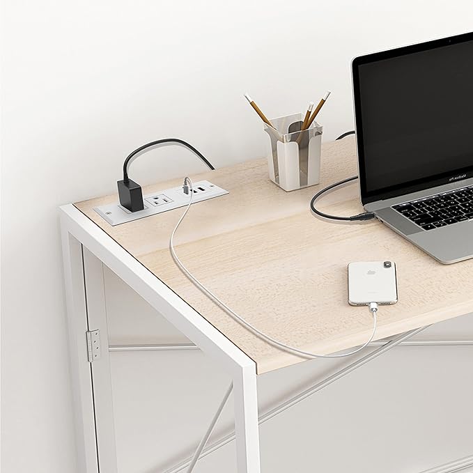 20W Recessed Power Strip USB C Fast Charge Desk Power Outlet Type C Flush Mounted Extension Power Plug for Conference Countertop Desktop Drawer Sofa ETL Listed (White)