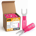 150PCS Red Heat Shrink Fork Spade Connectors #10 – 22-16 AWG Tinned Copper Terminals, Waterproof Wire Crimp Kit for Automotive, Marine, Speaker & Electrical Wiring
