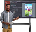 QIXZOCV 75" Smart Board, Interactive Whiteboard, 4K Electronic Board, UHD Touchscreen, Android 13, 8+128G, All in One Smartboard for Classroom Office Home (Wall Mount Included)