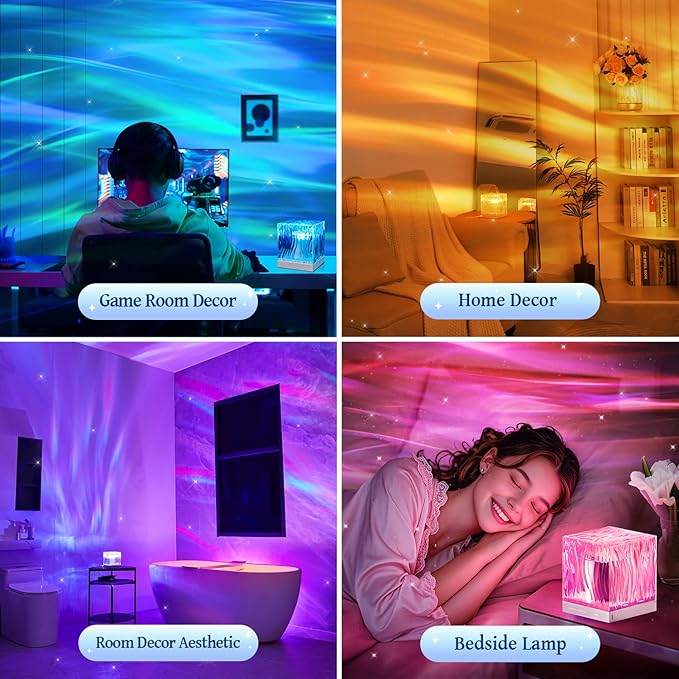 Northern Lights Projector Valentines Day Gifts for Her/Him, 18-Color Sunset Lamp Galaxy Projector Aurora Light Projector for Bedroom,Mood Lighting Room Lights,Cute Stuff Game Room Decor for Teen Girls