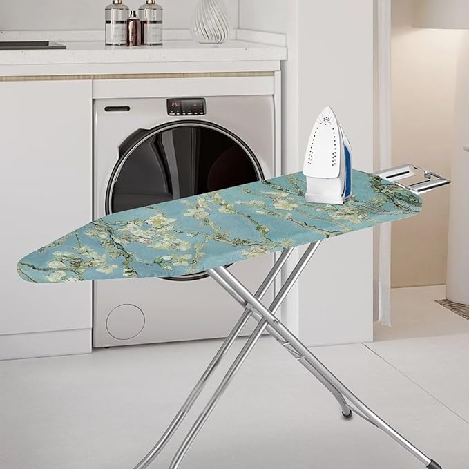 ZCFYGDX William Morris Prints Ironing Board Cover 3 Nylon Buckle Fastening Easy to Install Iron Decor Covers Standard with Elastic Edge Scorch Resistant Protective Covers for Iron Board 15x48 Inch