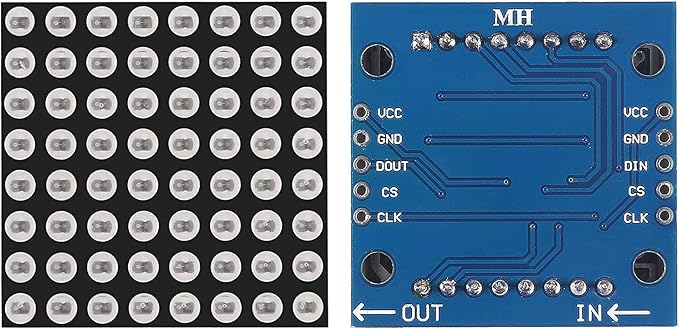 Azuocn 5PCS MAX7219 8x8 Dot Matrix LED Display Module 5V MCU Control MAX7219 LED Dot Matrix DIY Kit (Green)