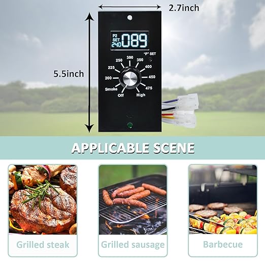 Upgrade Control Board Replacement Compatible with Pit Boss Pellet Grill PB700R1 700FB PB820 PB820d PB340, 440D, Temperature Controller Sensor Probe Kit with Digital Control Panel Kit Replacement Part