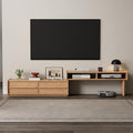 YQJJGL Solid Wood TV Stand for TVs up to 65 Inch， Walnut TV Stand with Storage and Shelf for Living Room, Bedroom, Office