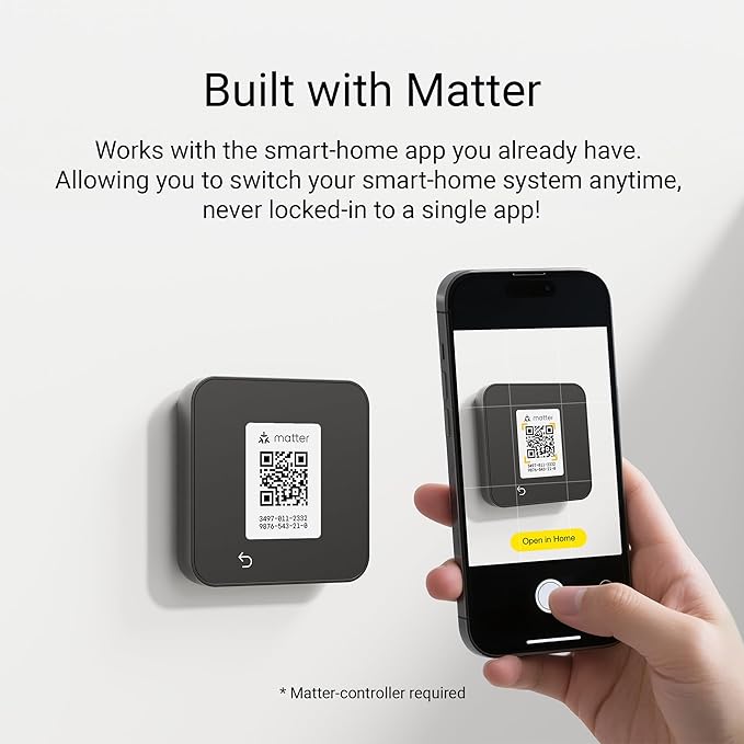 Lux TQX Smart Thermostat for Home, Programmable WiFi with Matter Protocol, Occupancy Sensing, Includes 1 Remote Sensor - Works with Apple Home, Alexa, Google Home - C-Wire Included