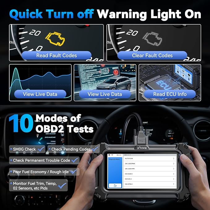 XTOOL D5S OBD2 Scanner - 2026 Code Reader for Cars & Trucks with 16 Resets, Crank Sensor Relearn, Throttle Relearn, EPB, FCA AutoAuth, CAN FD for GM, Engine ABS SRS Transmission Car Diagnostic Tool