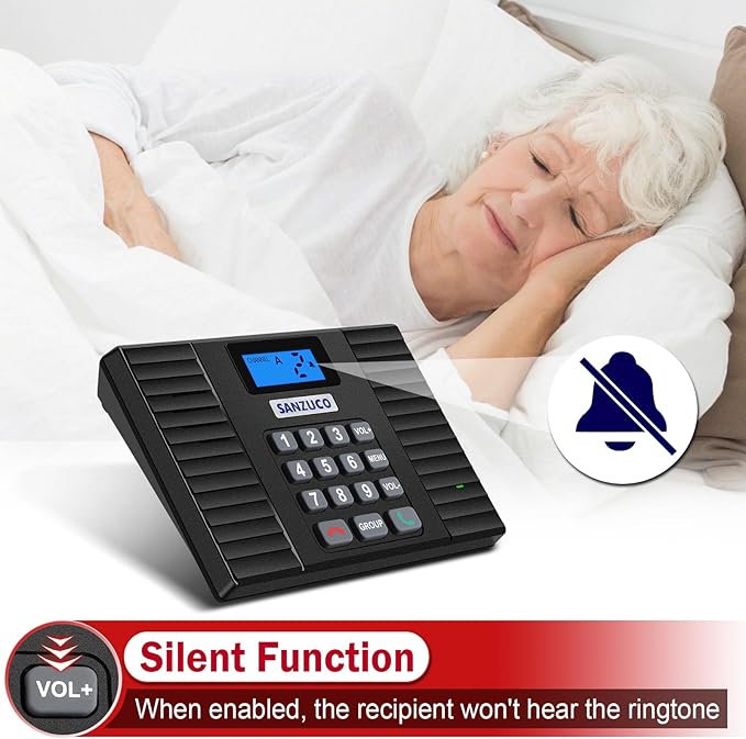 SANZUCO Intercoms Wireless for Home 60D, 2025 Hands Free Intercom Long Range, Clear Sound Wireless Intercom System for House, 18 Channels Two Way Real Time Intercom System for Business Office