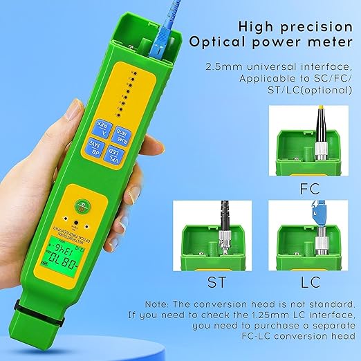 5-in-1 with RJ45 OPM LED Lighting A-507 Live Fiber Optic identifier with OFI Single Mode/Multi Mode Fiber Optic Cable identifier Detector FTTH Tool