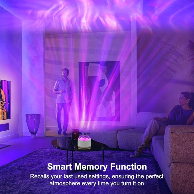 HUMIIEYE Northern Lights Projector, 16 Light Color Aurora Night Light Projector for Bedroom, Remote Galaxy Light Projector, Dimmable Mood Lighting with Memory Function for Playroom Kids Teen Girl Gift