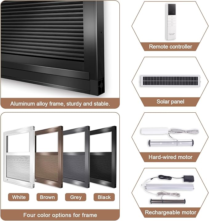 LEXEN Smart Bottom Up Honeycomb Shades - WiFi Enabled Motorized Cellular Blinds Compatible with Alexa/Google Home Easy Install Blackout Honeycomb Blinds with Aluminum Frame Customize Size-Light Grey