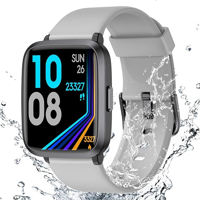 LIVIKEY Fitness Tracker Watch with Heart Rate Monitor, Activity Tracker with Pedometer, Sleep Monitor, Calories & Step Counter, IP68 Waterproof Smart Watches for Women Men Fitness Watch for Sports