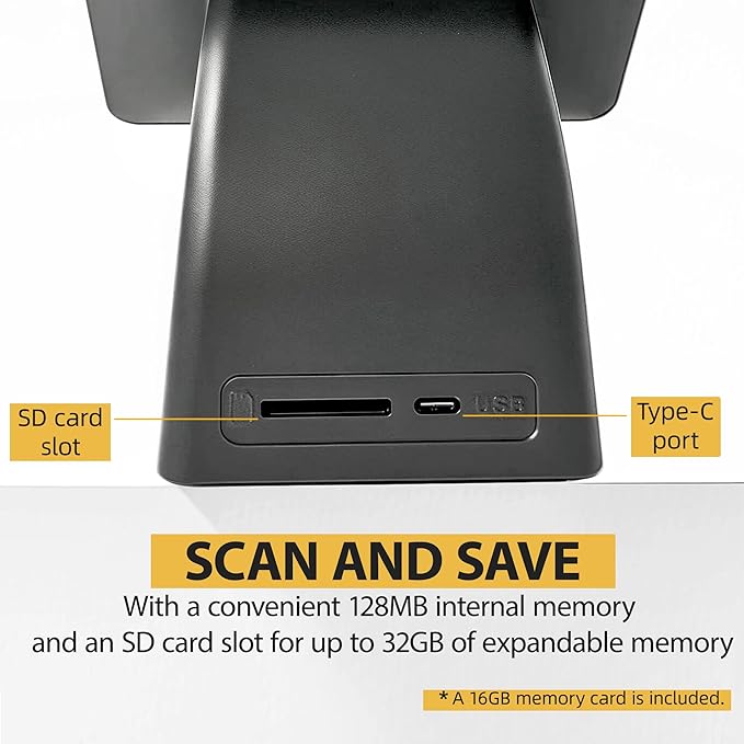 BEONEGLOBAL ClearScan P5 Film Scanner with SD Card, Upgraded Version, 24MP High-Resolution 35mm/135/126/110/Super 8 Film & Slide Converter with 5” LCD, Quick Digital JPEG Conversion