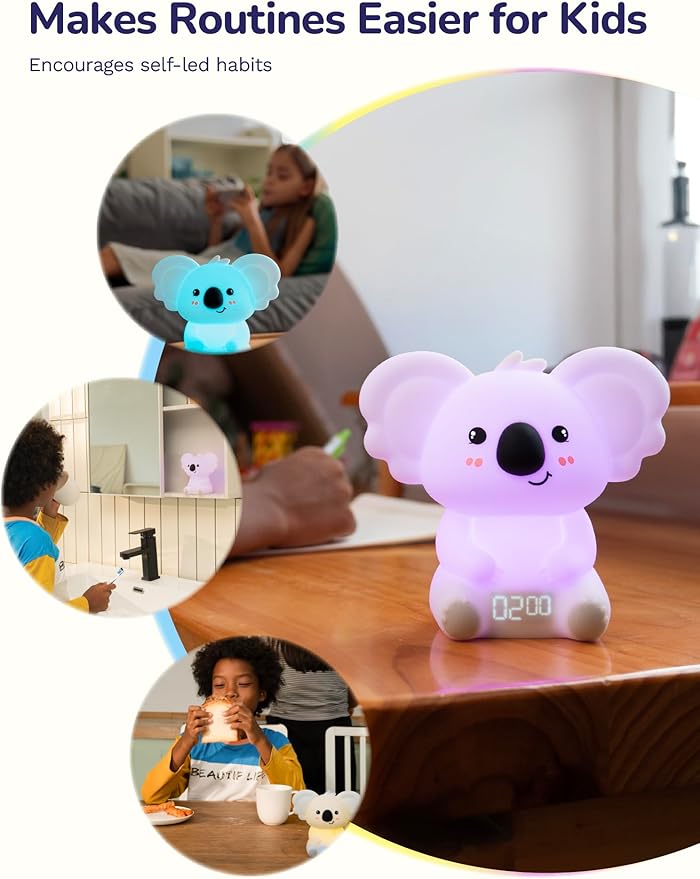 Koala Timer Pal Visual Timer for Kids/Adults with Audio Time Management Tool, Color-Changing Visual Countdown, Fun Adults/Kids Timer Visual for Classroom/Home/Calming Corner